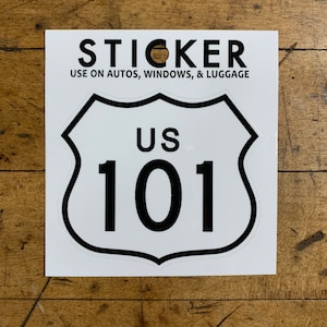 &quot;US 101 Aufkleber mit UV-Schutz &quot;&quot;Kalifornien&quot;&quot;&quot;