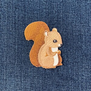 Baby Squirrel Applique Patch - Embroidered Animal Badge 2-5/8" (Iron On)