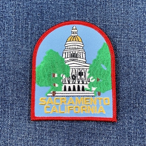 Sacramento California Patch - Embroidered State Capitol Badge 3.5" (Iron On)