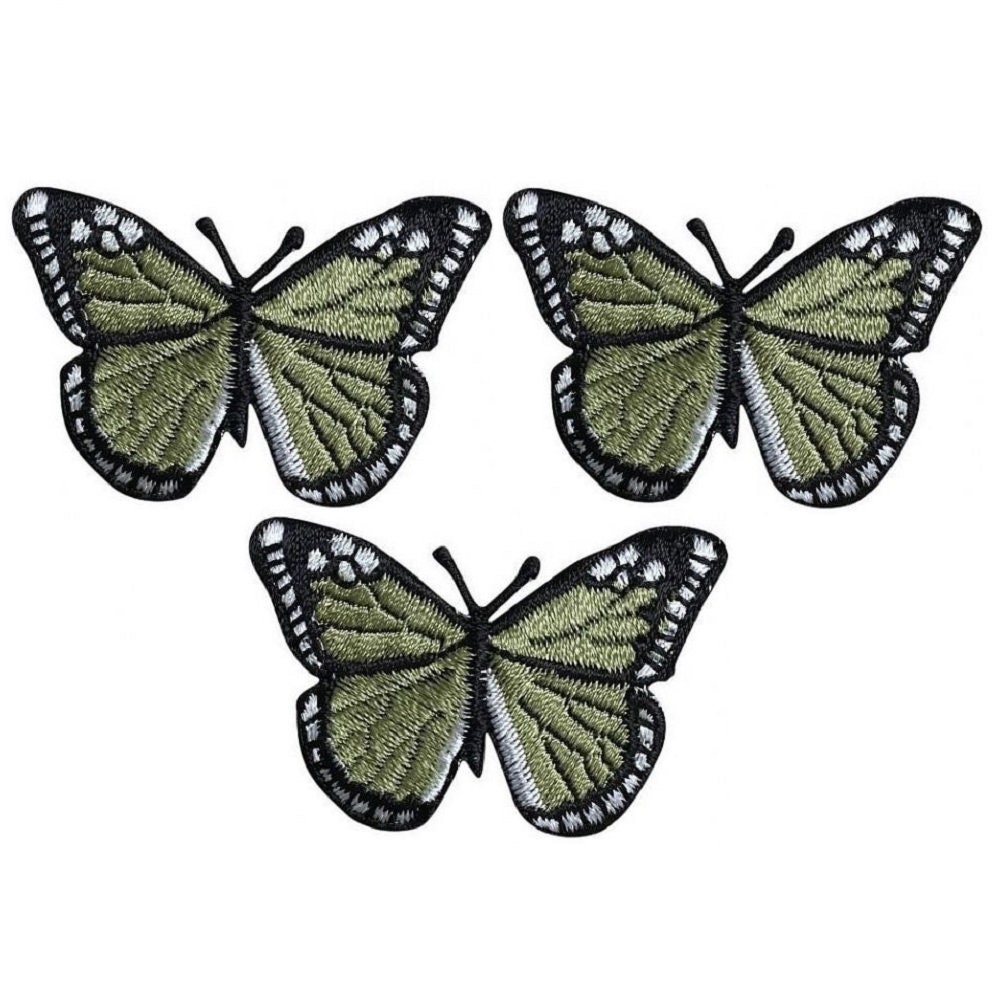 20pcs Monarch Butterfly Iron on Patches, 2 Size Embroidered Sew Applique  Repair Patch