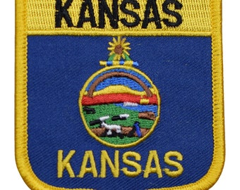 Kansas Patch - Topeka, Wichita, Kansas City, Fort Leavenworth 2.75" (Iron on)