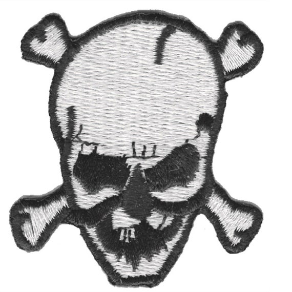 Skeleton Badge 7//8/" 3-Pack, Iron on Mini Skull Crossbones Applique Patch