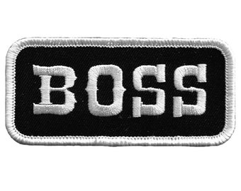 Boss Patch - Manager, Leader, Président, CEO Badge 3.25" (Iron On)