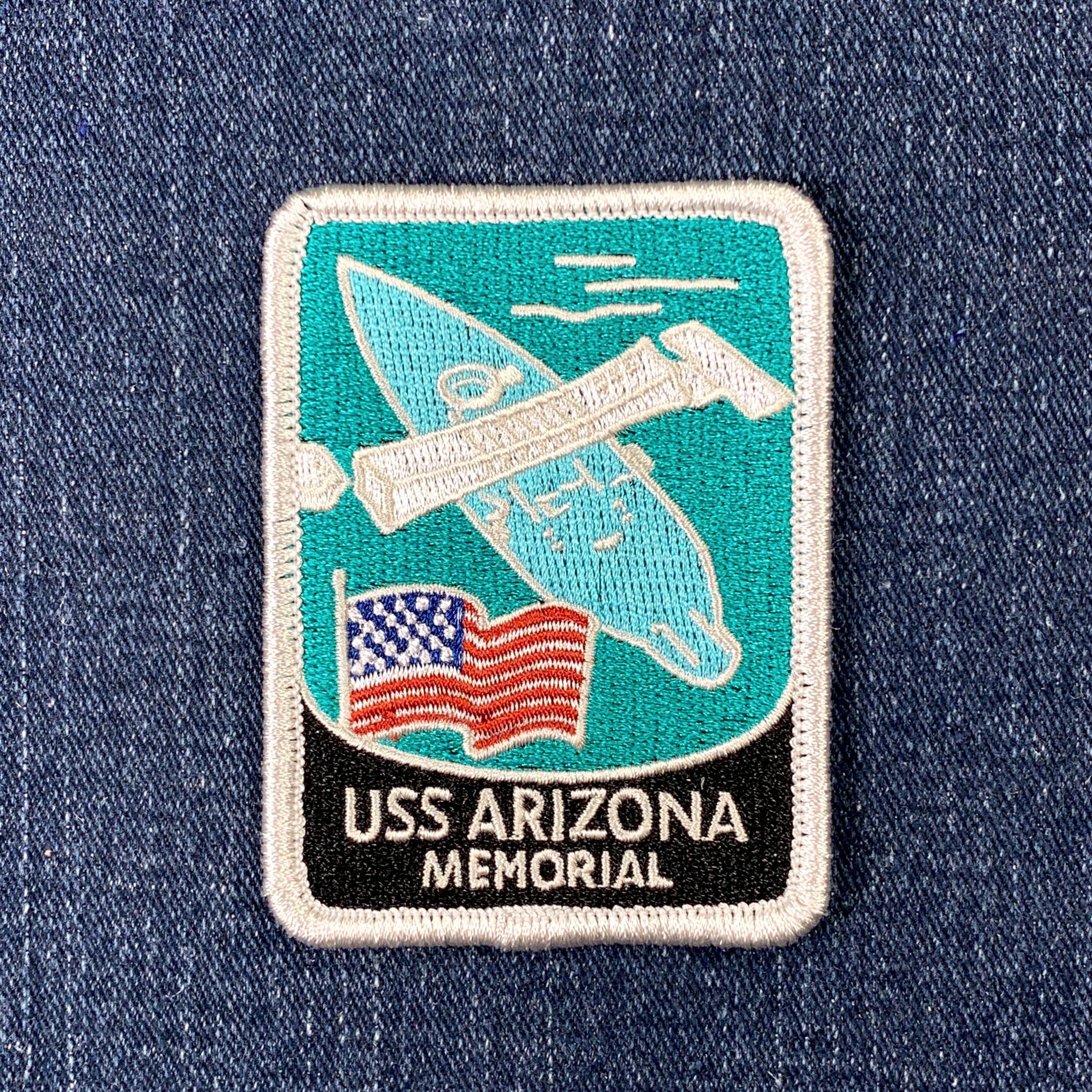 USS Arizona Patch Embroidered Navy Battleship Pearl Harbor Hawaii