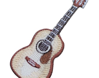 Guitare Applique Patch - Acoustique, Insigne d'instrument de musique 3" (Fer sur)