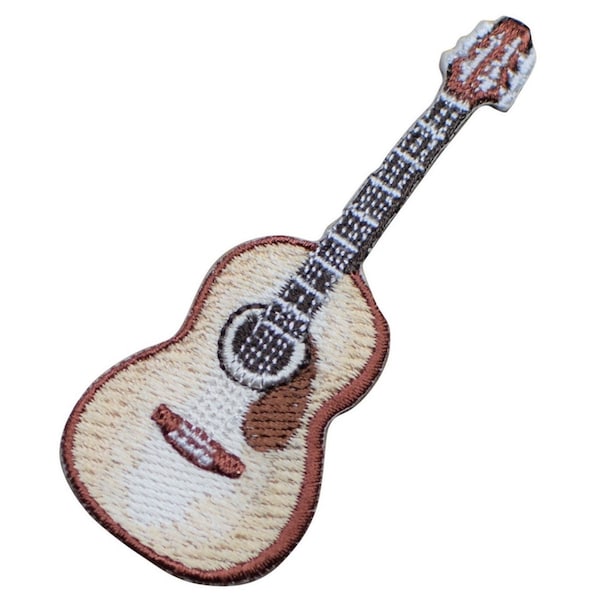 Guitare Applique Patch - Acoustique, Insigne d'instrument de musique 3" (Fer sur)