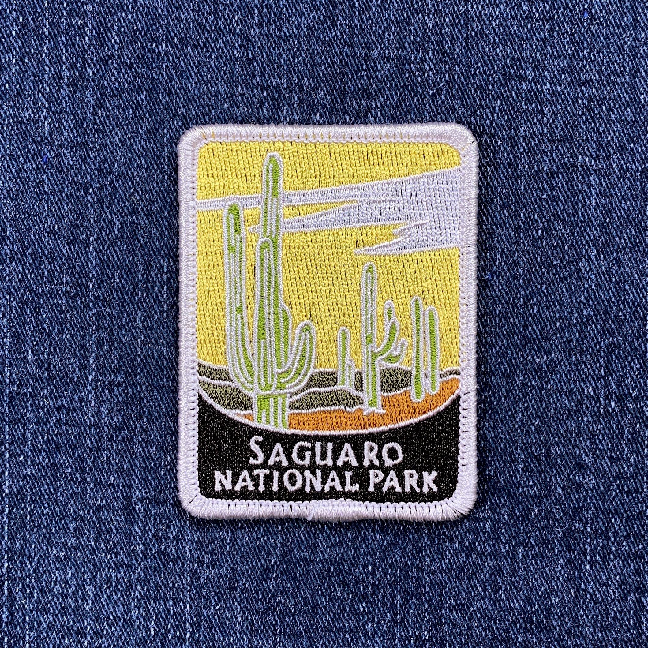 サグアロ国立公園のワッペン刺繍入りアリゾナハイキングお土産旅行