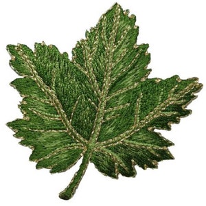 Mittelgroßer Herbstblatt-Aufnäher - Ahornblatt-Herbstfarben (Bügelbild)