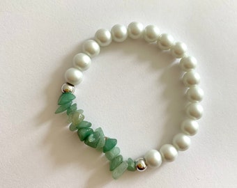 Gemstone and Pearl Beaded Bracelet