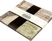 Tim Holtz Foundations Eclectic Elements 10 quot x 10 quot squares 42 piece Charm Pack Layer Cake 100 woven cotton quilting fabric 3