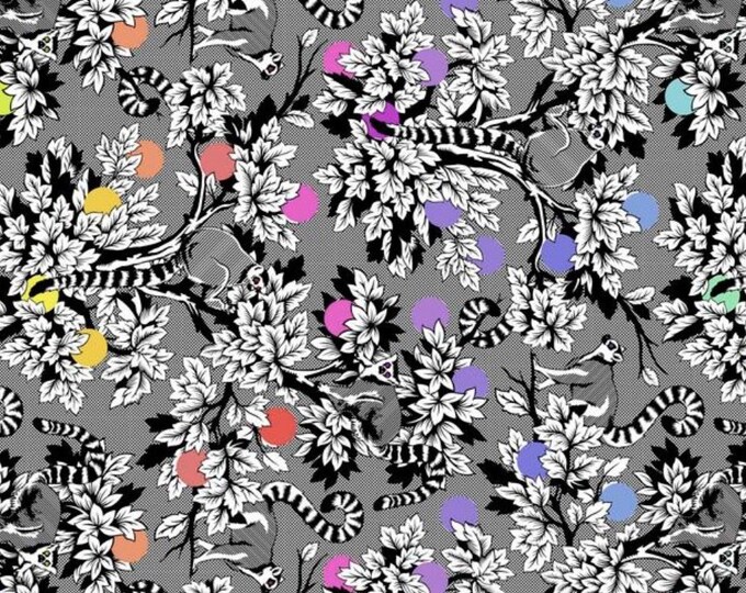 Tula Pink Lemur Me Alone Linework in Ink 100 Woven Cotton Quilting Fabric Etsy