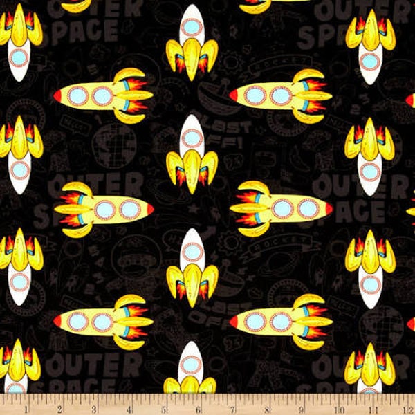 Windham Fabrics Sock Monkeys in Space by Myiesha and Katie; 100% cotton woven quilt shop quality fabric