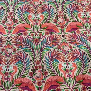Pretty in Pink in Dragonfruit (pink background) Daydreamer Tula Pink for Free Spirit Fabrics; 1 YARD 100% woven cotton quilting fabric