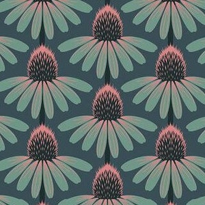 Echinacea by Anna Maria Horner Love Always, AM in Dim for Free Spirit Fabrics; 100% woven cotton quilting fabric