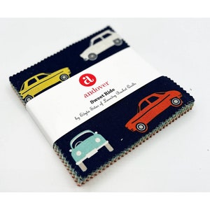 Sweet Ride by Edyta Sitar for Laundry Basket Quilts Andover Fabrics Charm Pack; 42 piece 5&quot; squares 100% woven cotton quilting fabric