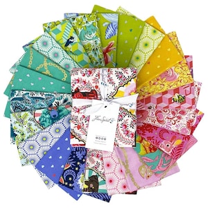 Tula Pink Besties Fat Quarter Bundle 22 piece; 100% woven cotton quilting fabric