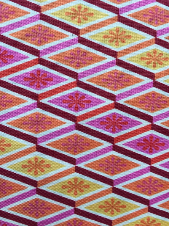 Labyrinth in Peach Fuzz Tula Pink; 100% Cotton Woven Quilt Shop Quality ...