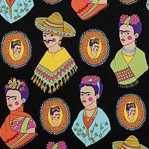 Alexander Henry Fantastico Frida! 8213B; 100% woven cotton quilt shop quality fabric