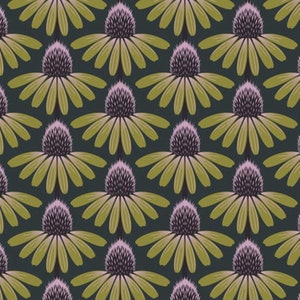 Echinacea Glow by Anna Maria Horner Hindsight for Free Spirit Fabrics Seaweed; 100% woven cotton quilting fabric