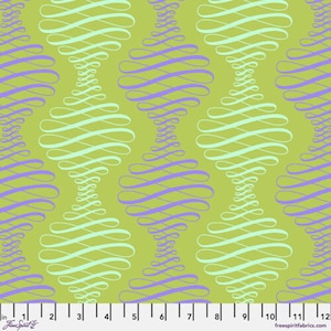 Tula Pink Spencer Stripe in Pistachio Parisville Deja Vu for Free Spirit Fabrics; 100% woven cotton quilting fabric