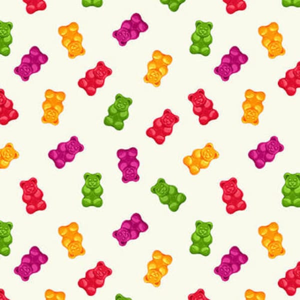 Herban Sprawl Ecru Gummy Bears by Blank Quilting Corporation; 100% woven cotton quilting fabric
