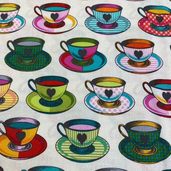 Tea Time in Sugar Curiouser and Curiouser by Tula Pink for Free Spirit Fabrics; 100% woven cotton quilting fabric