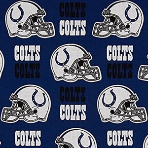 Indianapolis Colts NFL Fabric Traditions Football; 100% Gewebter Baumwoll Quiltstoff
