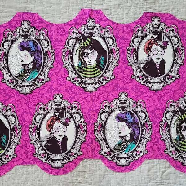 Tula Pink Coven in Oleander Nightshade for Free Spirit Fabrics; 100% woven cotton quilting fabric