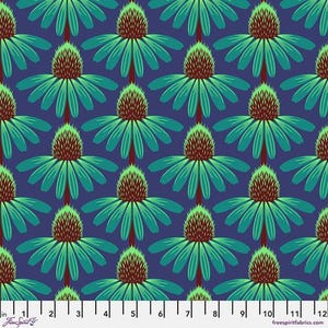 Anna Maria Echinacea in Sea Love Always, AM for Free Spirit Fabrics; 100% woven cotton lawn fabric