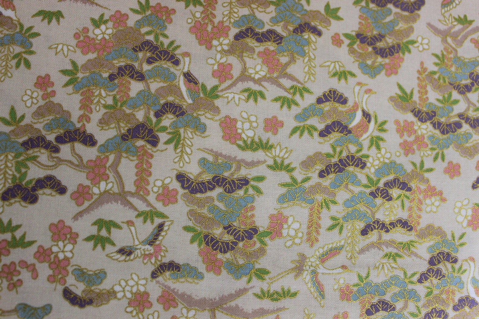 Japanese Fabric Quilt Gate Hyakka Ryoran HR331012A Etsy