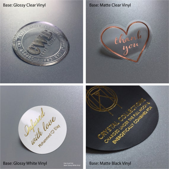 custom foil labels stickers