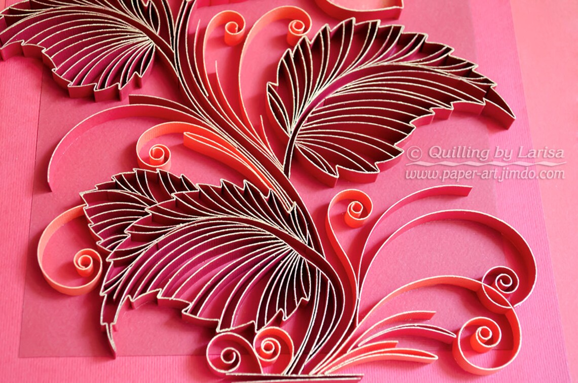 Original Paper Quilling Wall Art The Scarlet Flower. Etsy