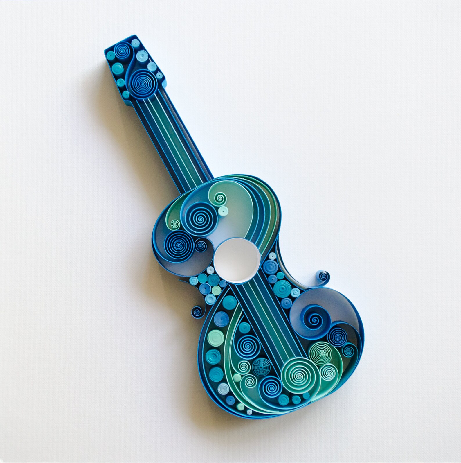 Guitarra Arte de pared Quilling Arte enmarcado de guitarra Etsy