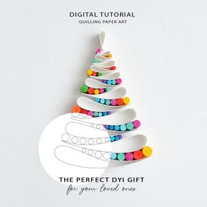 Plantilla de árbol de Navidad con videotutorial - Arte con papel filigrana (6/06)
