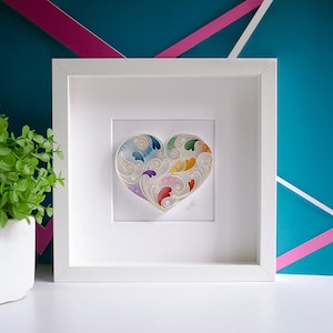 Quilling wall art , Paper art, Love Hearts, Quilling heart , Wedding, Anniversary, Love day, Handmade, Decor, Gift