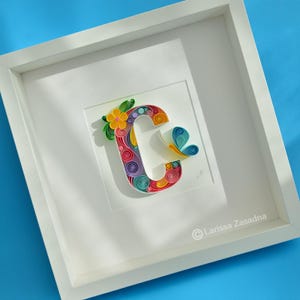 Letra C - Arte de papel tapiz con filigrana, personalizado, enmarcado, monograma, arte de pared con filigrana, arte con filigrana para regalar, decoración del hogar, regalo de cumpleaños