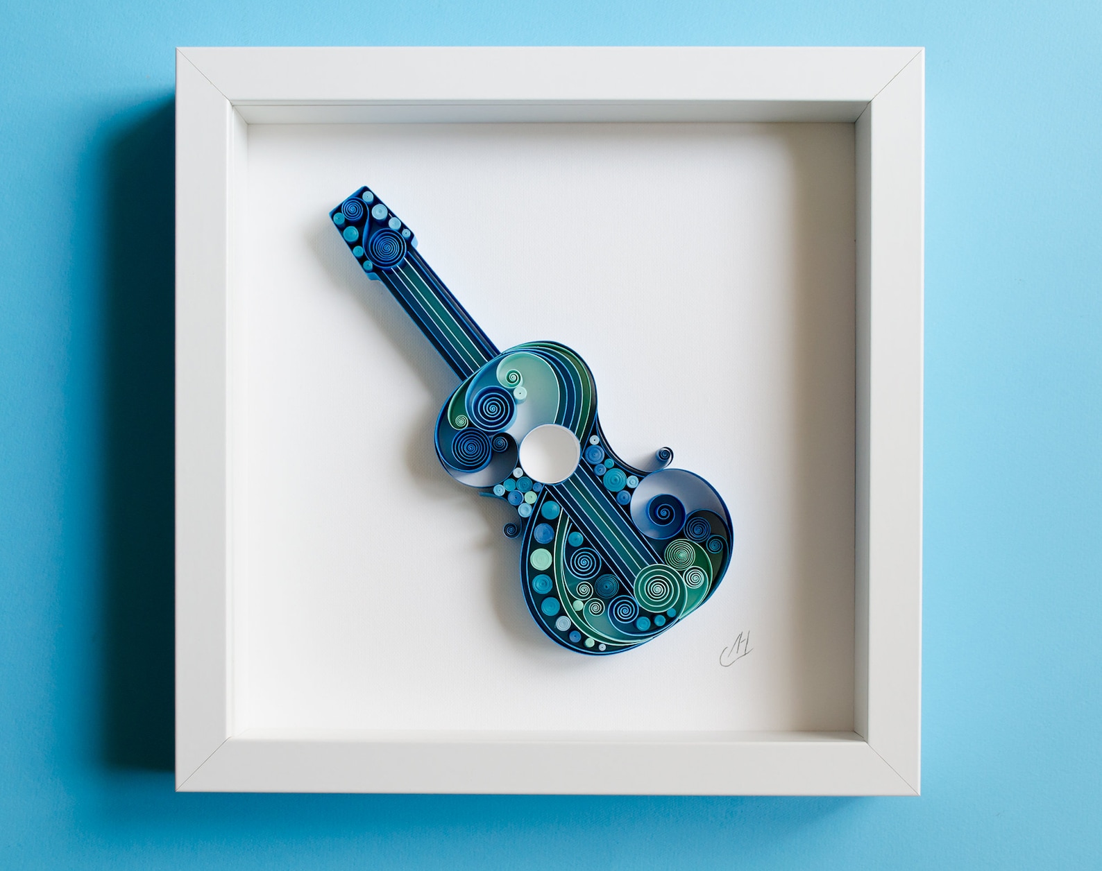 Guitar Quilling Wall Art Guitar Framed Art Birthday Gift Etsy