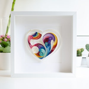50 Jahre Jubiläum - Quilling 3D Kunst / Geburtstag / Hochzeitstag