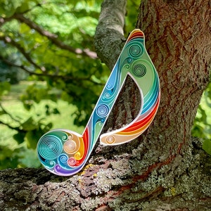 Music Note Quilling Wall Art Framed 3D Paper Filigree Musical Decor ...