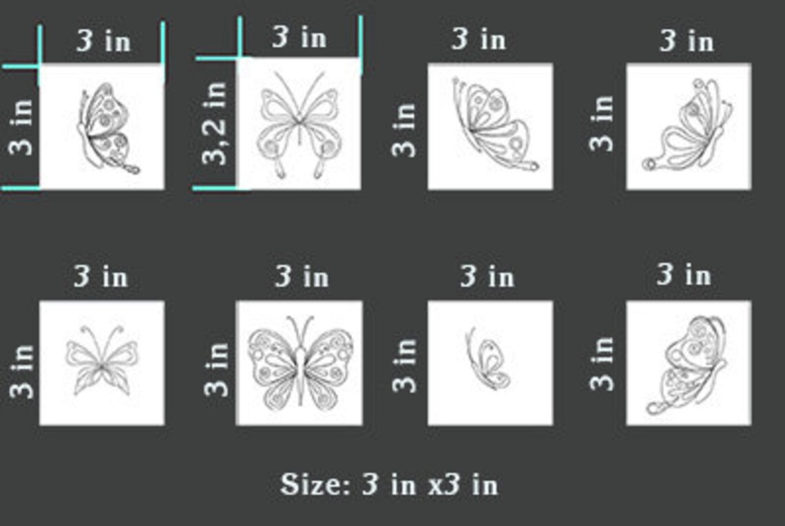 How to Make Quilled Butterfly Template Pattern Instant Etsy