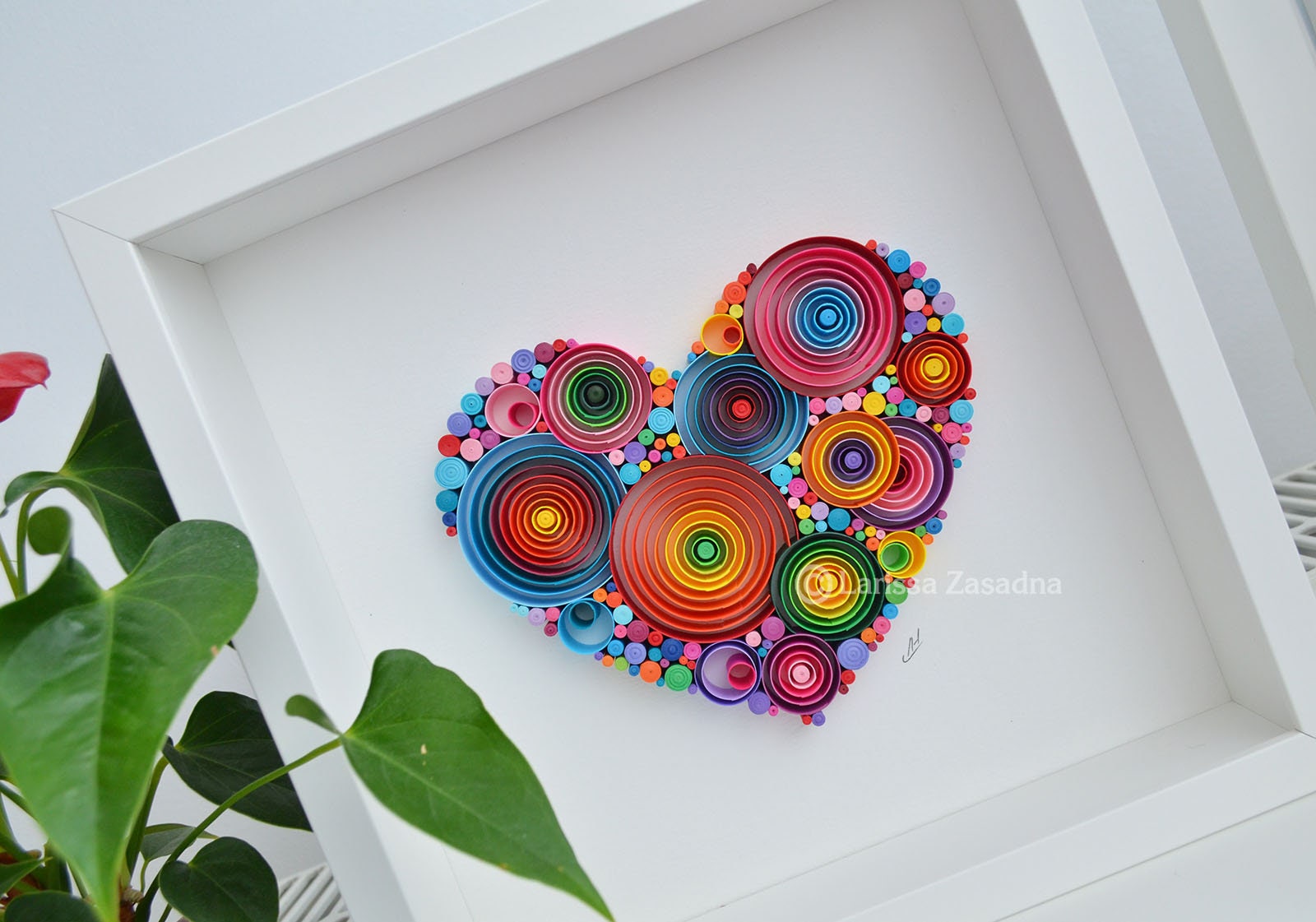 Libellula - Biglietto con tecnica quilling, Carta artistica, Biglietto d'auguri, Biglietto con tecnica quilling, Biglietti artigianali, Biglietto fatto a mano. - Italia