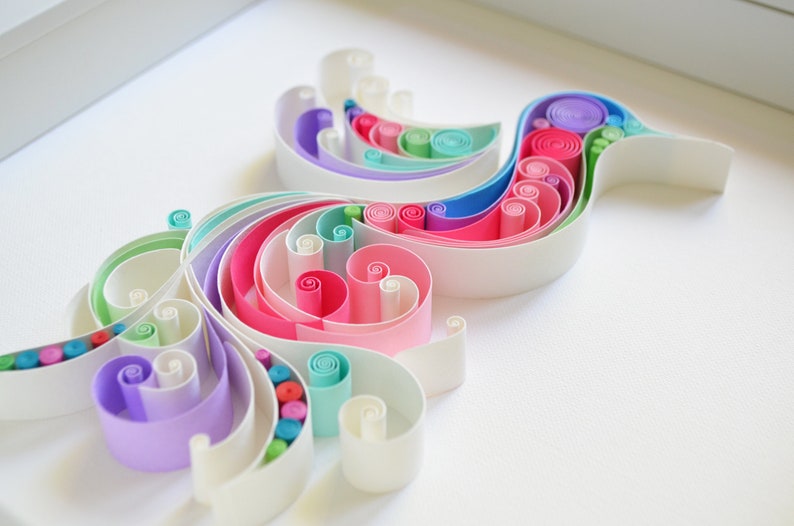 Hummingbird Bird Quilling Paper Art Birthday Gift Etsy