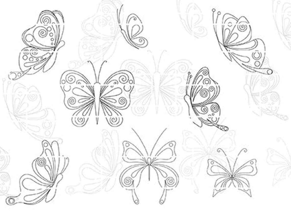 How to Make Quilled Butterfly Template Pattern Instant Etsy Canada