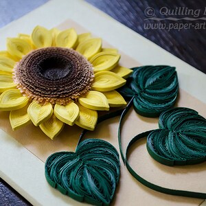 Two Quilling Lessons Demo PDF Art Tutorial Digital Book Sunflower Flowers Leaves Yellow flowers Pink bells Tutorial in handmade. image 5