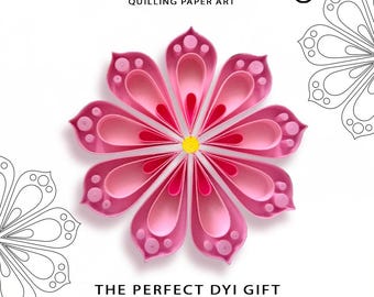 Quilling bloemenpatroon, Paper Art-sjabloon (directe download) 0/45