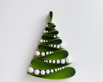 Christmas tree / Quilling art / Paper craft / Gift / Home decor