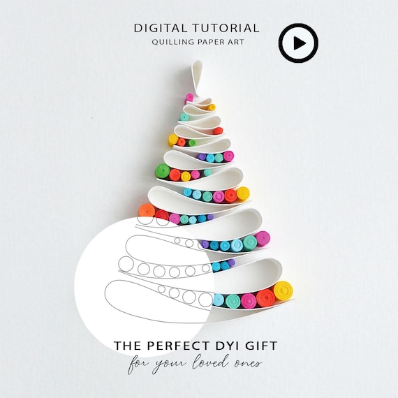 Christmas Tree Template with Step-by-Step Video Tutorial - Quilling paper art