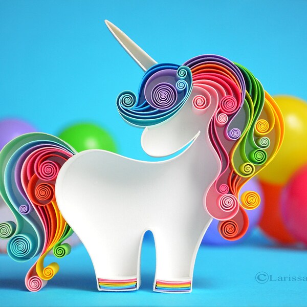 Unicorn Quilling Art Etsy