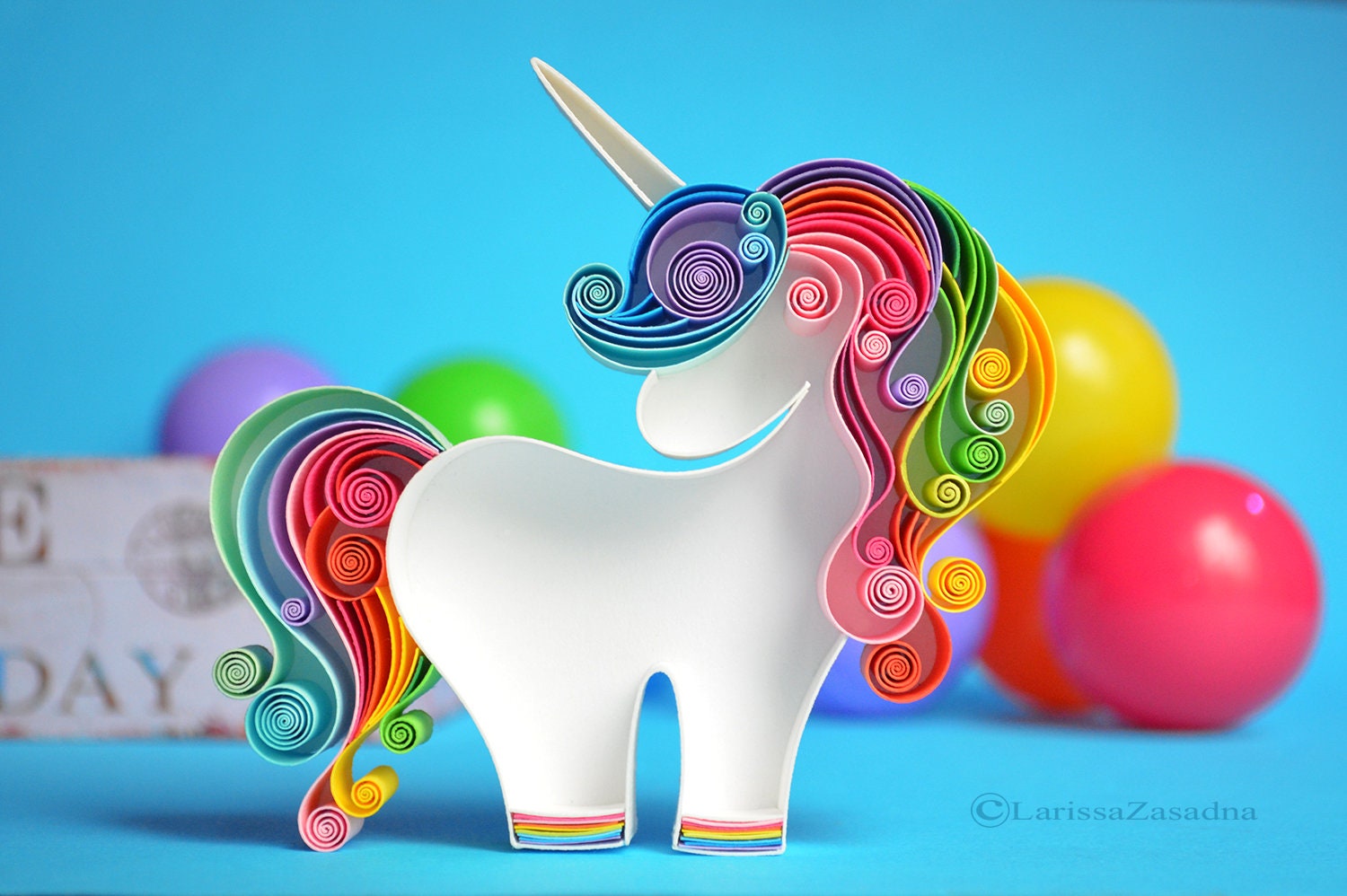 Unicorn Quilling Wall Paper Art Quilling Paper Unicorn Etsy