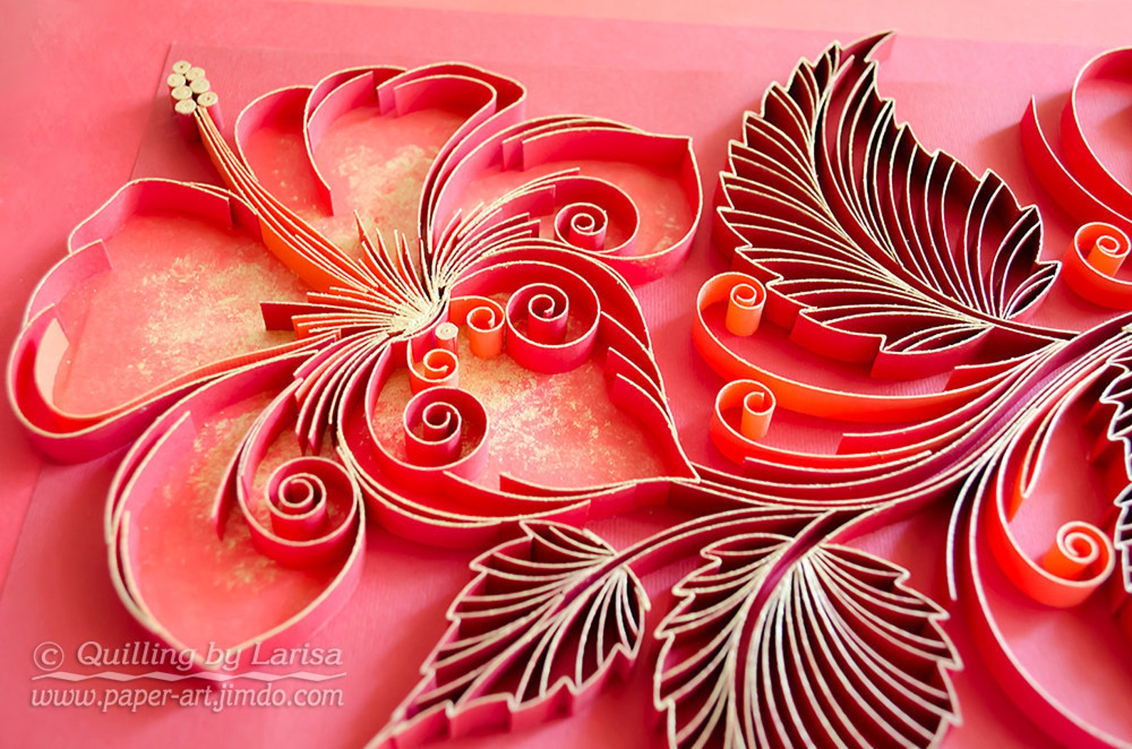 Original Paper Quilling Wall Art The Scarlet Flower. Etsy